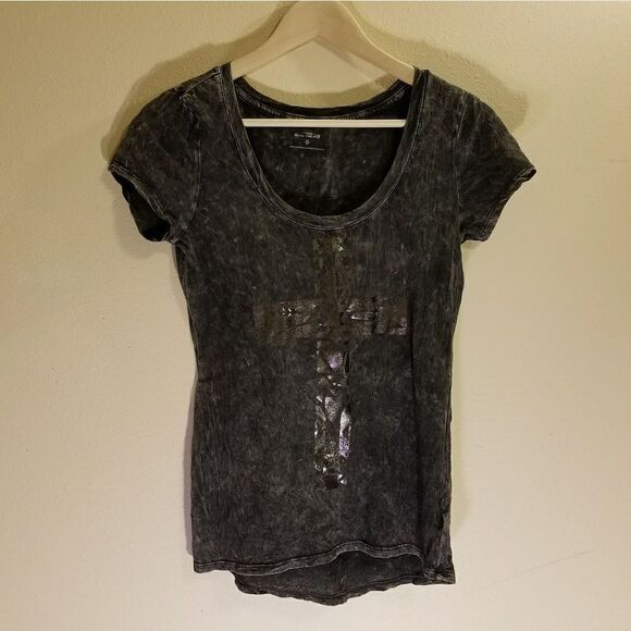 Express dark gray graphic cross tee - Picture 1 of 7